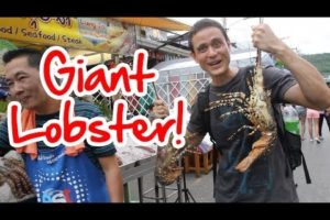 Monster 1.1 kg Lobster in Hua Hin, Thailand at Lung Ja Seafood Restaurant (ร้านลุงจ่า)