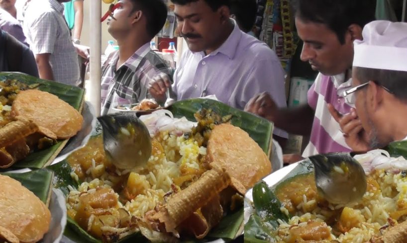 Office Time Lunch in Kolkata Street | Garam Rice with Vegetables | People are Crazy to Eat