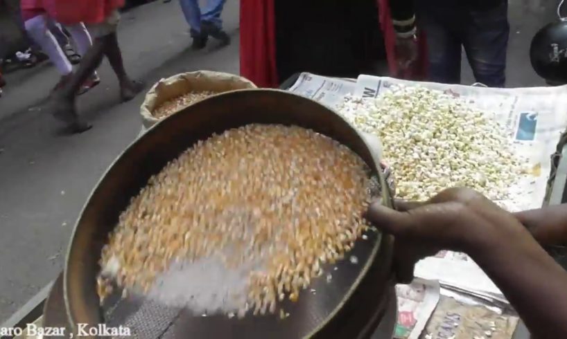 POPCORN Making By Using Sand | Healthy Street Food at Kolkata | Indian Traditional Food