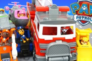 Paw Patrol Ultimate Rescue Fire Truck Toys Pups Rescue Animals in Adventure Bay!