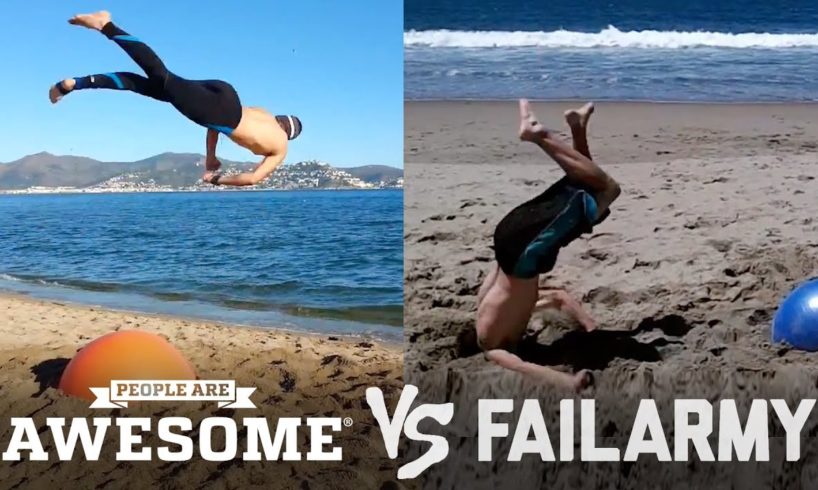 People Are Awesome vs. FailArmy | (Yoga Ball Tricks & Flips)