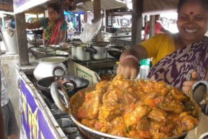 She was Busy & Hardworking - She got lots of order for Cooking - She Cooked in front of You