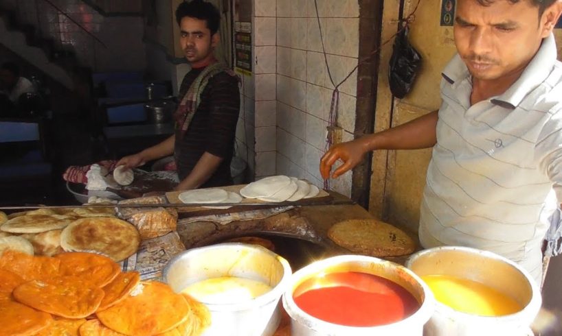 Sheermal Roti Making Street Food of Lucknow India