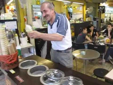 The Happiest Ice Cream Scooper in the World