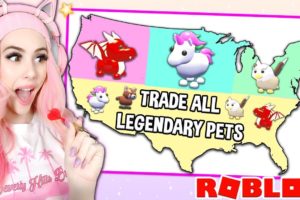 Throwing A DART At A MAP And TRADING Whatever PET It Lands On! Adopt Me Pet Update