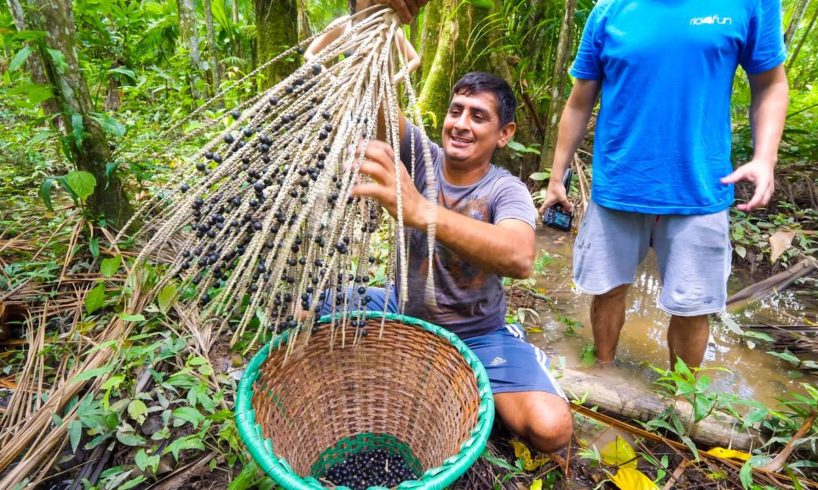 Unseen SUPERFOOD in Amazon Jungle - Real Way to Eat AÇAÍ (You’ll Be Surprised) in Belém, Brazil!