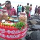Active Bengali Vendor Preparing Spicy Potato ( Aloo Kabli ) @ 20 rs Plate