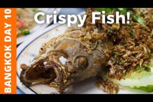 Awesome Deep Fried Fish and Talad Rot Fai (ตลาดรถไฟ รัชดา) - Bangkok Day 10