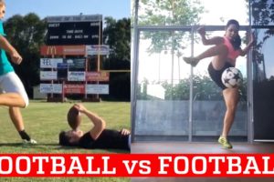 Football vs Soccer Trick Shots & Freestyle Skills | PEOPLE ARE AWESOME
