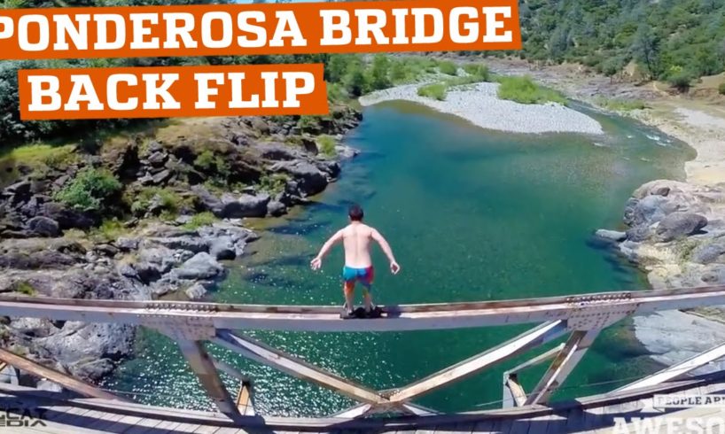 Gainer from the Ponderosa Bridge California (People are Awesome)