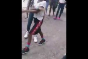 Hood mama pulls out gun and starts firing shots during hood fight