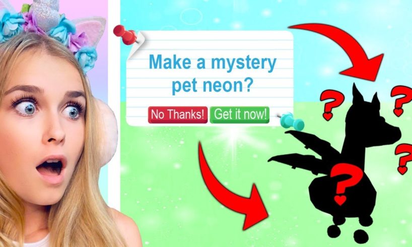 Making A MYSTERY Pet NEON In Adopt Me! (Roblox)