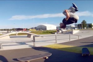 People are Awesome: Kid backflips from one skateboard to another!