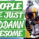 People are awesome - smoking tricks, off-piste skiing, urban climbers, funny extreme bungee jumping