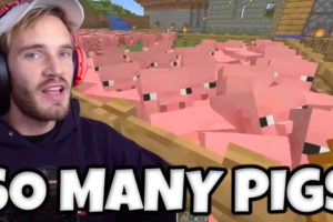 PewDiePie Plays Minecraft LIVE and GETS INVADED BY PIGS! | PewDiePie DLive Stream August 1