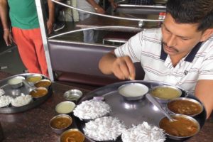 Pure Veg Lunch Thali @ 100 rs ( 3 Plate Rice with 3 Different Curry ) | Indian Food Yavatmal