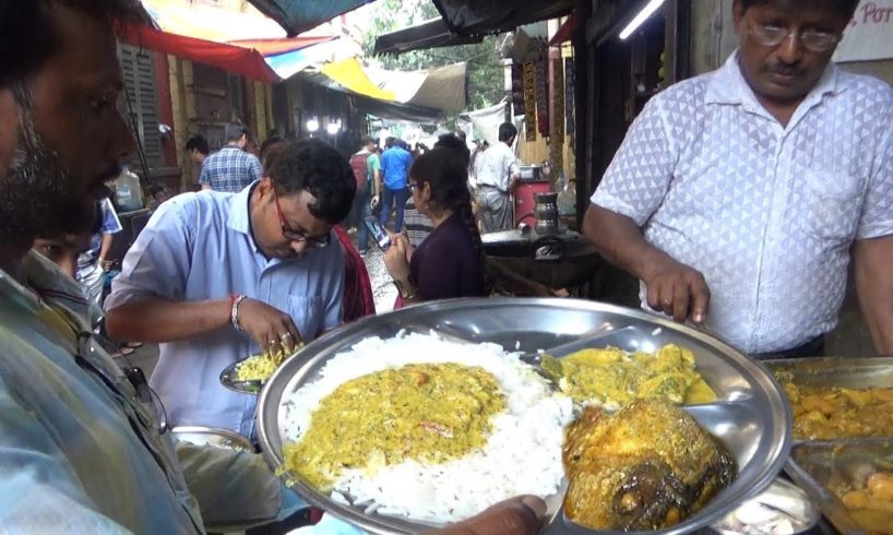 Rice with Tilapia Fish Curry 30 rs|Rice with 2 Piece Chicken Curry 50 rs|Apanjan Kolkata Dacres Lane