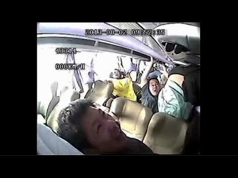 Shocking footage: Deadly Chinese bus crash caught on camera