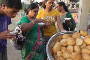 South Indian People Enjoying Panipuri | Besides Lake View Road Hyderabad