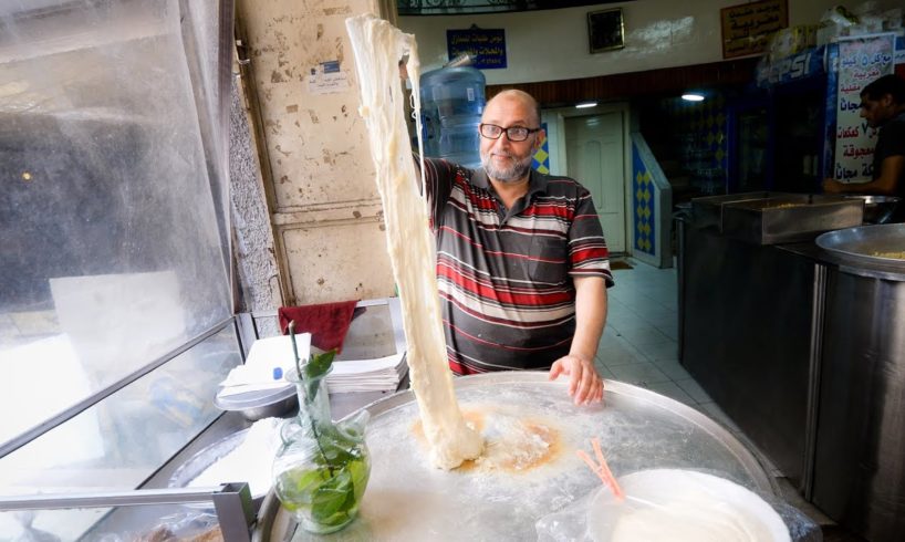 Street Food Lebanon - MELTED CHEESE WATERFALL + Ultimate Food Tour in Tripoli!