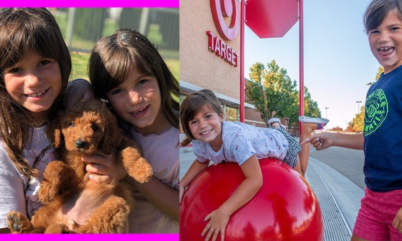 Twins go Shopping, Rodeo, and Play with World's CUTEST Puppy!