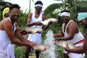 Auto Boys Enjoying Fish Curry | Hunting and Cooking Big Fish Curry | COUNTRY FOODS