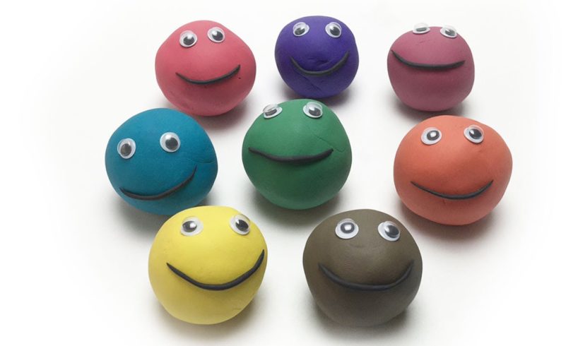 Learn Colours Play & Learn Colors with Play Dough Smiley Face Animals Mold Creative for Kids