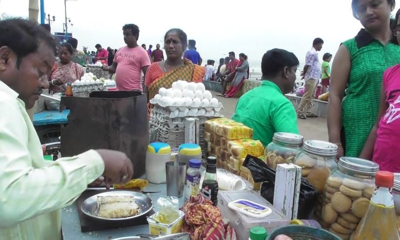 Morning Starter Besides Old Digha Sea Beach | Tea Biscuit Bread Toast Omelette