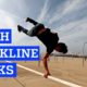 Slackline Tricks and Backflips at Muscle Beach in 4K | PEOPLE ARE AWESOME 2016