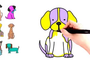 7 CUTE PUPPIES & DOGS  |  Drawing and Coloring for Kids and Toddlers by LooLee Kids Art