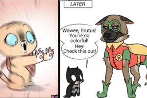 Adorable Comics About A Cute Kitten’s Friendship With A Retired Military Dog