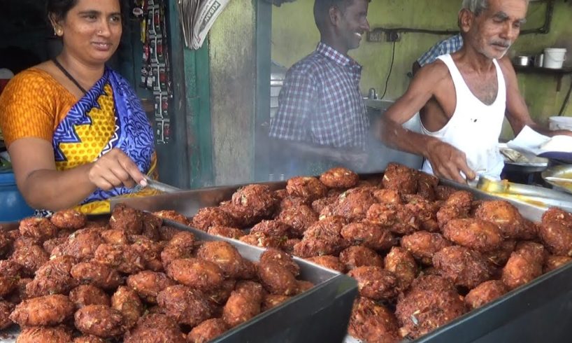 Chennai Lady Manages All with Her Staffs | It's a Breakfast Time | 4 Vada @ 20 rs |Street Food India