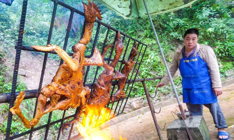 Chinese Food - Amazing SICHUAN BBQ in Mountain Village, China!