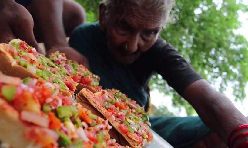 Desi Pizza Recipe | burst pizza no yeast oven | 100 Years Old Grandmas Pizza
