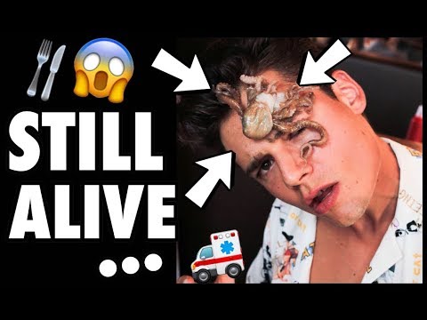 Eating LIVE OCTOPUS in Korea GONE WRONG!! (ended up in hospital...)