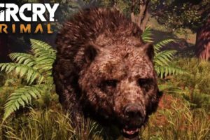 FAR CRY PRIMAL - Cave Bear Animal Fight Compilation (PS4) HD