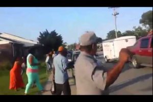 Hood fight girls get hit by a Car {must see}