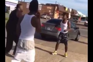 Hood fight in Dallas Texas