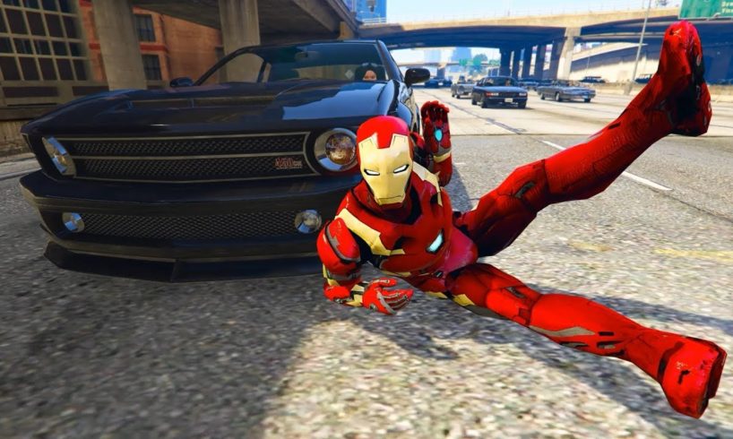 Ironman vs Thor Crazy Driver Car Crash Ragdoll Compilation | (GTA 5 Fails Funny Moments Ragdolls)