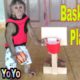 Monkey Baby Yoyo Playing Basketball