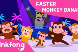 Monkey Banana Faster Version | Baby Monkey | Animal Songs | Pinkfong Songs for Children