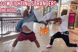 PILLOW FIGHTING STRANGERS IN PUBLIC! ATLANTA HOOD EDITION 3