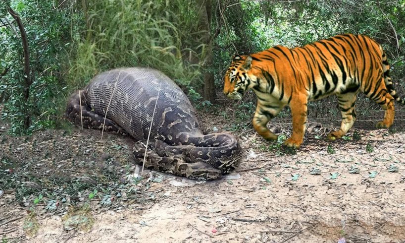 Giant Anaconda Attacks Tiger Animal Fight Python Vs Tiger Vs Jaguar