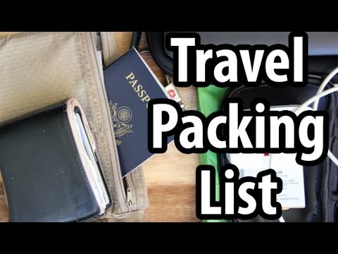 Travel Packing List - Do You Carry These Things?