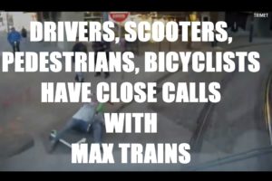 TriMet MAX camera shows close calls with drivers, bicyclists, pedestrians