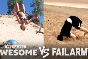 Beach Backflips, Squad Tricks & More | People Are Awesome vs. FailArmy