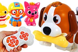 Bow-wow~! Baby shark's got a cute Puppy! Dancing Touch Dog | PinkyPopToy