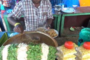 It's a Snacks Time in Chennai - Samosa Chaat /Panipuri Chaat @ 20 rs - Beside Chennai Marina Beach