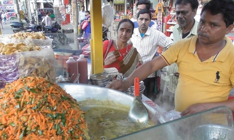 Kolkata Chaat in Agartala City - Spicy Samosa Papdi Chaat @ 20 rs Plate - Indian Street Food