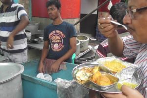 Methi Motor Malai | Mix Veg | Chana Masala | Veg Tarka with Roti | Street Food Kolkata Dacres Lane